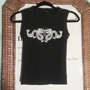 Cool XS Dragon Tank in B&W 🖤🐉